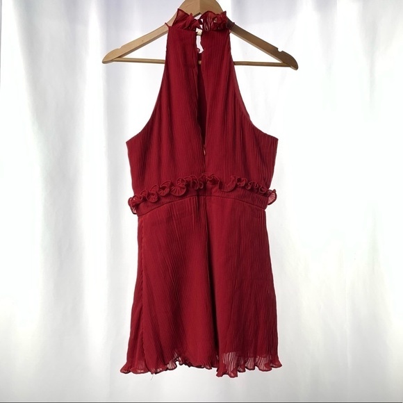 NWT Keepsake the Label Skylines Playsuit in Scarlet Red Size Medium - Picture 3 of 9